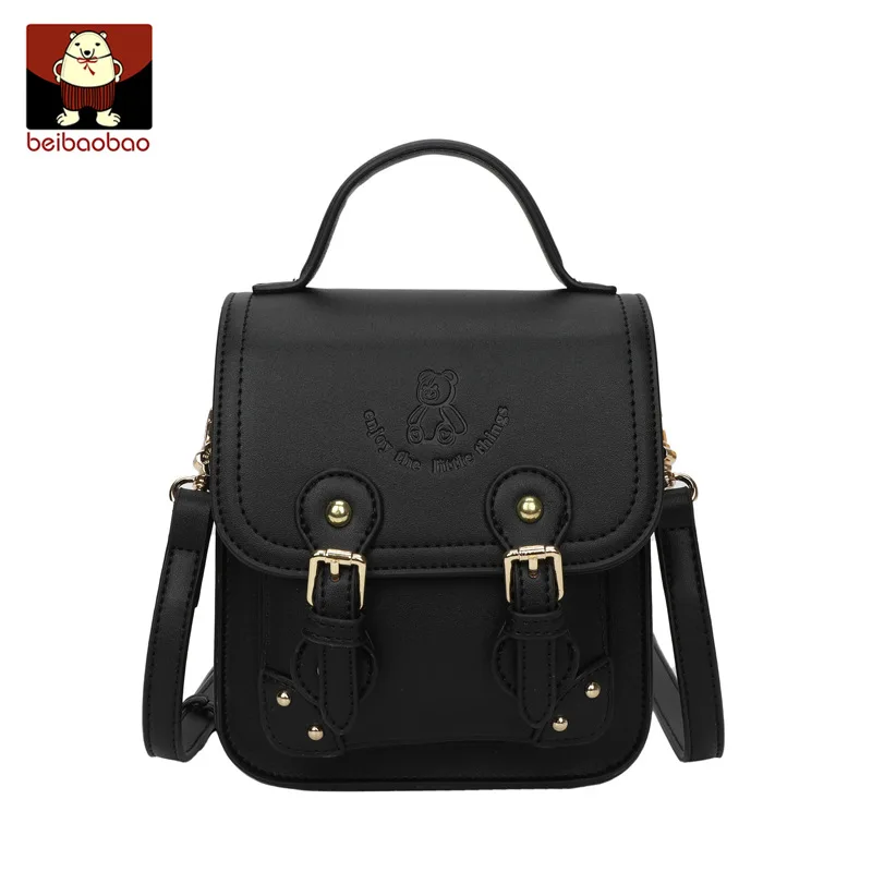 Beibaobao Small Square Bag Women\'s Bag Summer New Black White Leisure Fashion Retro Cambridge Bags One Shoulder Crossbody Bag