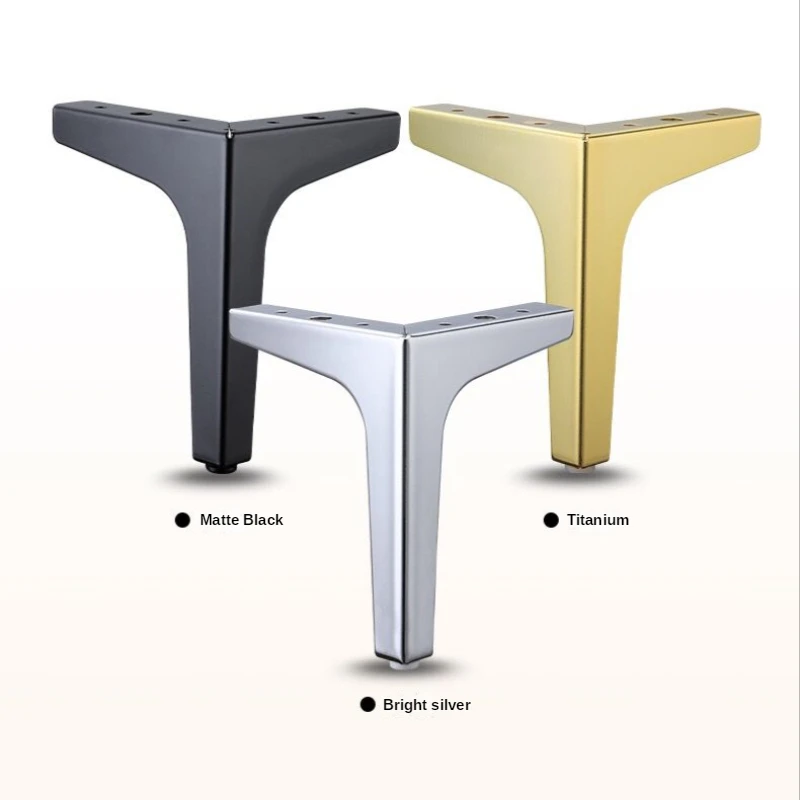 4PCS European-style New Three-pronged Tea Table Leg Furniture Leg Iron TV Cabinet Leg Gold Leg Table Leg Sofa Foot Pad