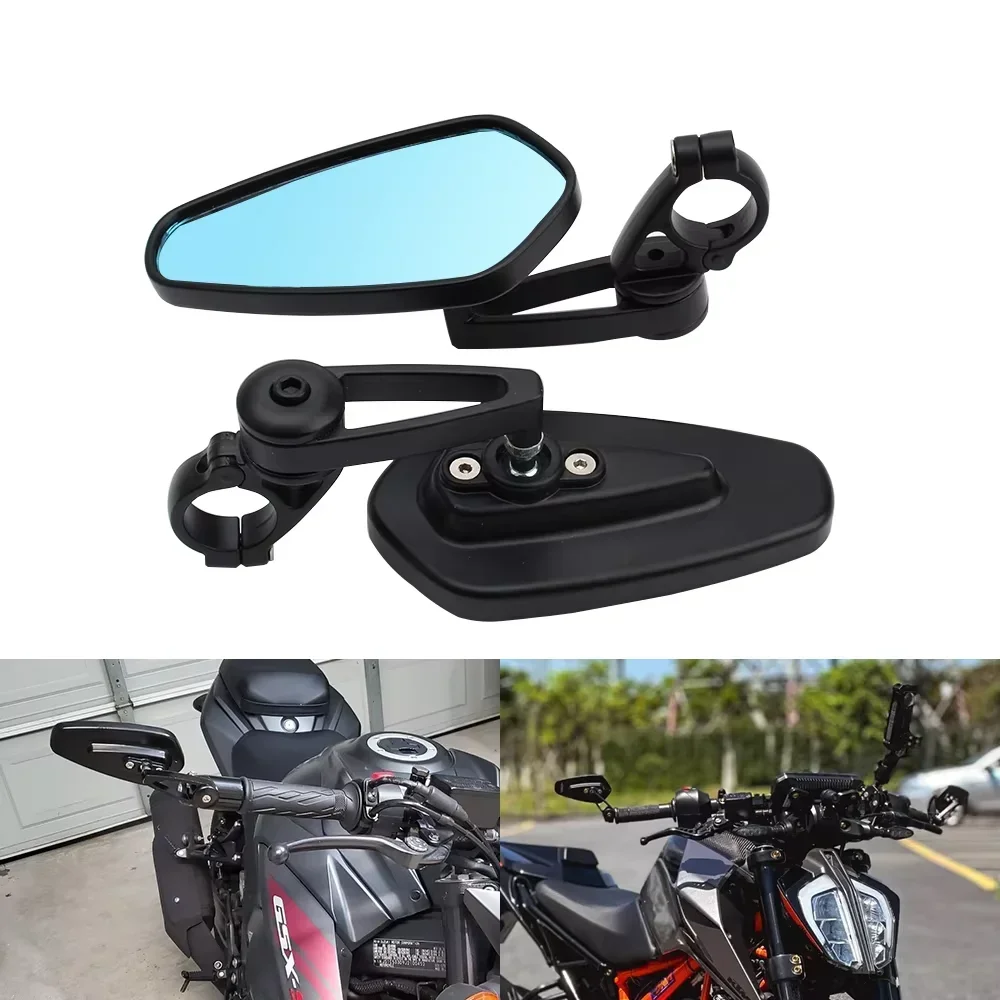 

1 Pair Aluminum 7/8" 22mm Motorcycle Rearview Mirrors Universal Scooter Bar End Handlebar Mirror Rear View Mirror Accessories