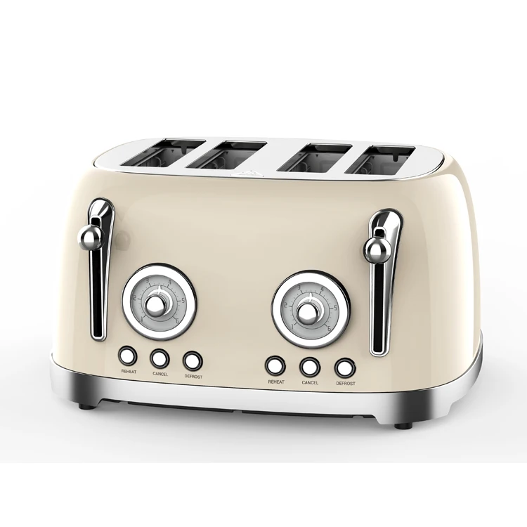 Toaster kitchen appliance automatic pop up electric 4 slice toaster with grill