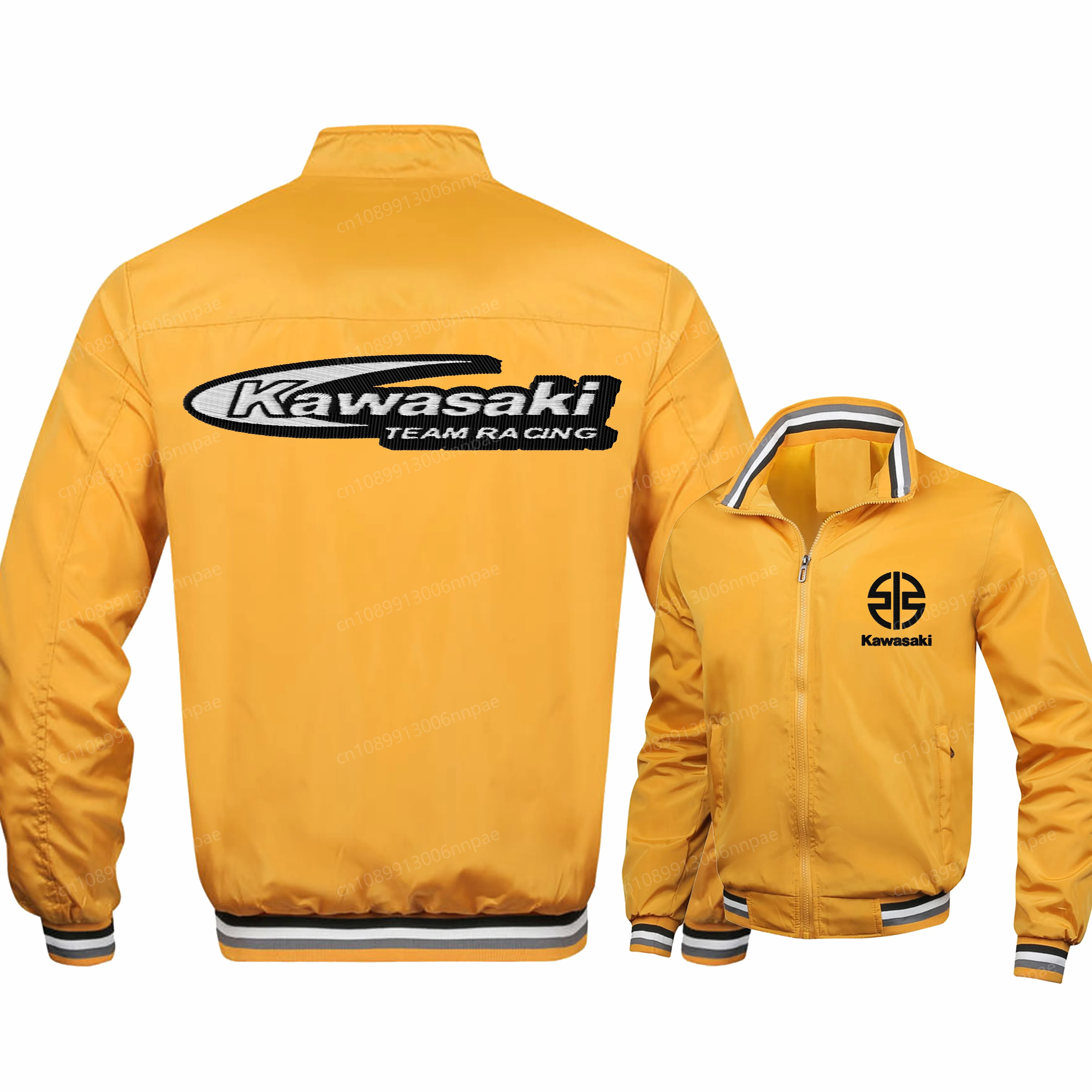

Men's Jacket Embroidery Kawasaki 3D Printing Clothing Sports Zip Up Motorcycle Uniform Coat Coats Motorcyclist Jackets for Man