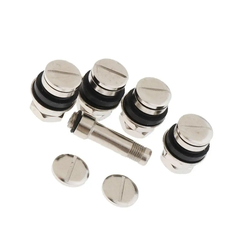 4Pcs Silver Wheel Dust Caps Tyre Valve Caps Tire Car，Bike, Motorcycle Caps Styling image 4