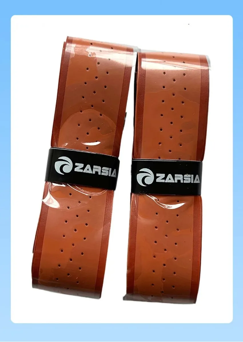 2/10 Stück Braune Dicke Tennisgriffe Rutschfeste Perforierte Badminton-Griffe Pickleball-Schläger-Übergriffe Fahrradlenker-Ummantelung Padel-Griffband – Detail 7