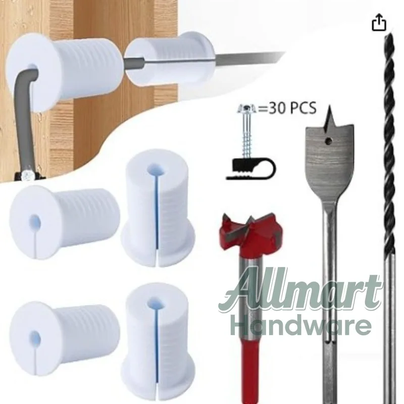 Cable Routing Kit, Cable Wall Hole Grommet,  Ethernet Cable Protector Sleeve 20CM for Network Management