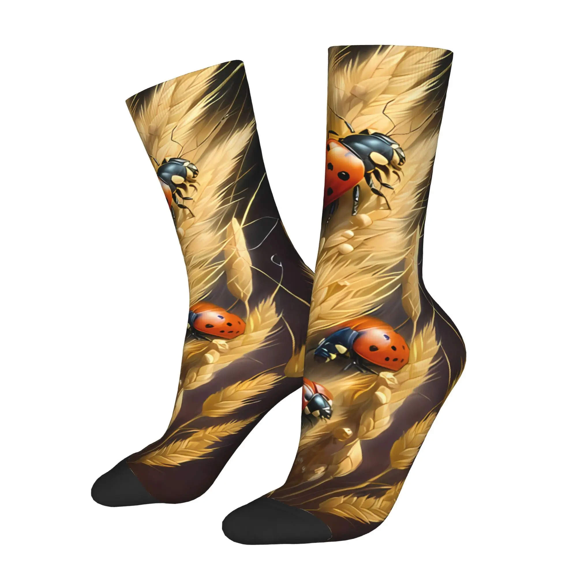 

Seven-Star Ladybug Insect Animal Socks Male Mens Women Spring Stockings Hip Hop