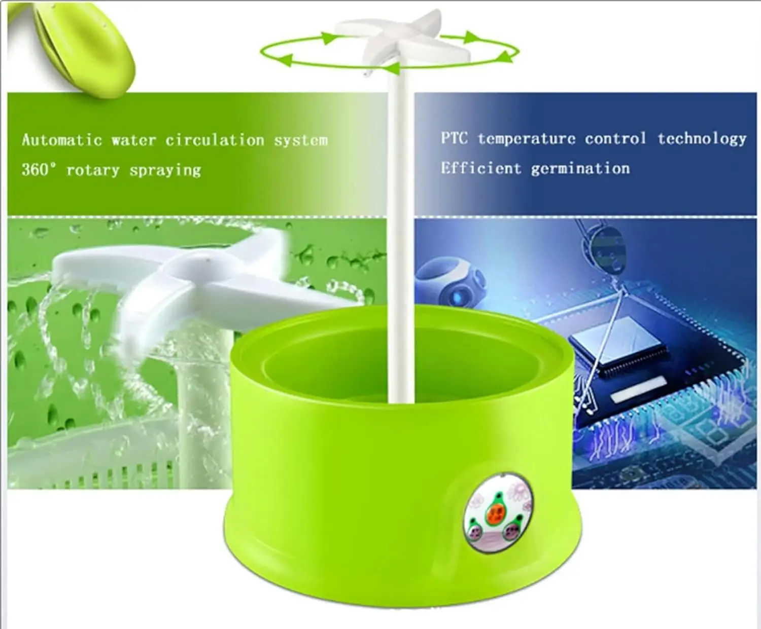 Bean Sprout Machine Electric Seed Germinator Constant Temperature Green Vegetable Seedling Growth Bucket Grain Seed Cultivator