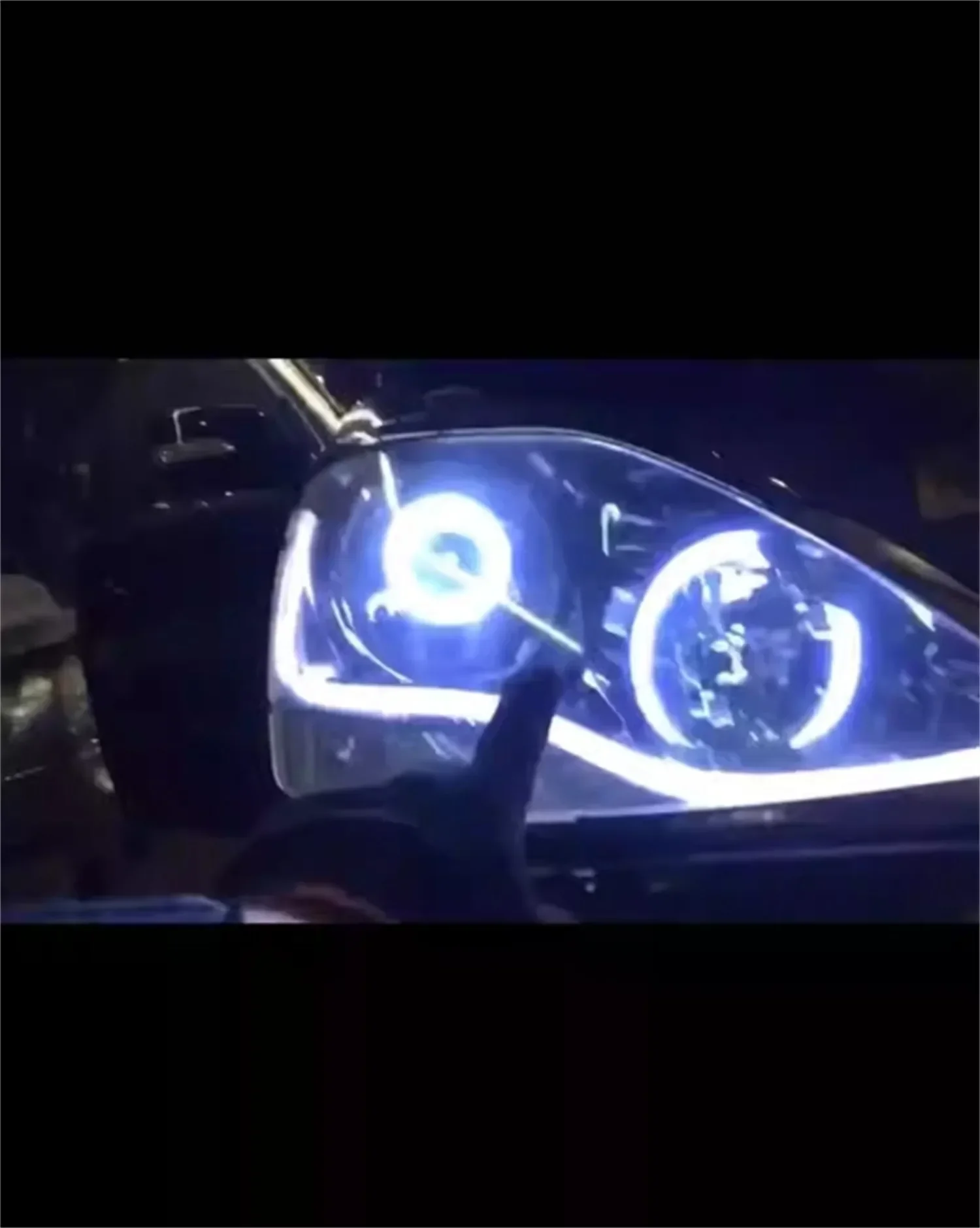 

Car Led Headlight for Lexus LS430 Daytime Running DRL Angel Eyes headlamp Low High Beam