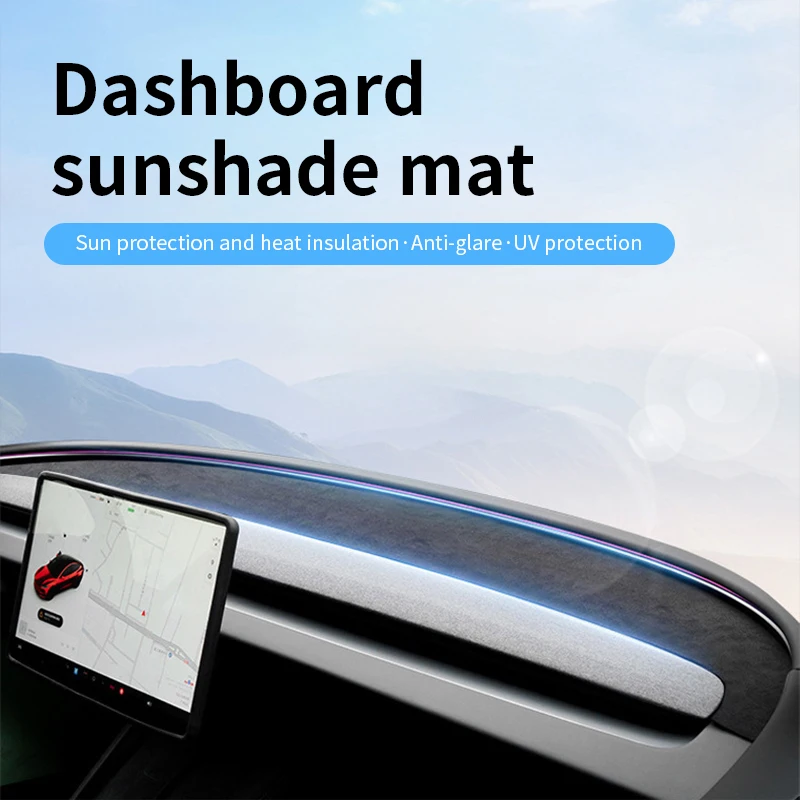 Dashboard Pad Custom Made for Tesla Model 3 Highland,Equipped with Silicone Anti-slip Backing to Prevent Shifting During Driving