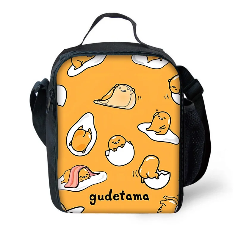 Sanrio Gudetama Lazy Egg Child Large Capacity Bag for Boy and Girl Student Outdoor Picnic Resuable Thermal Cooler Lunch Box