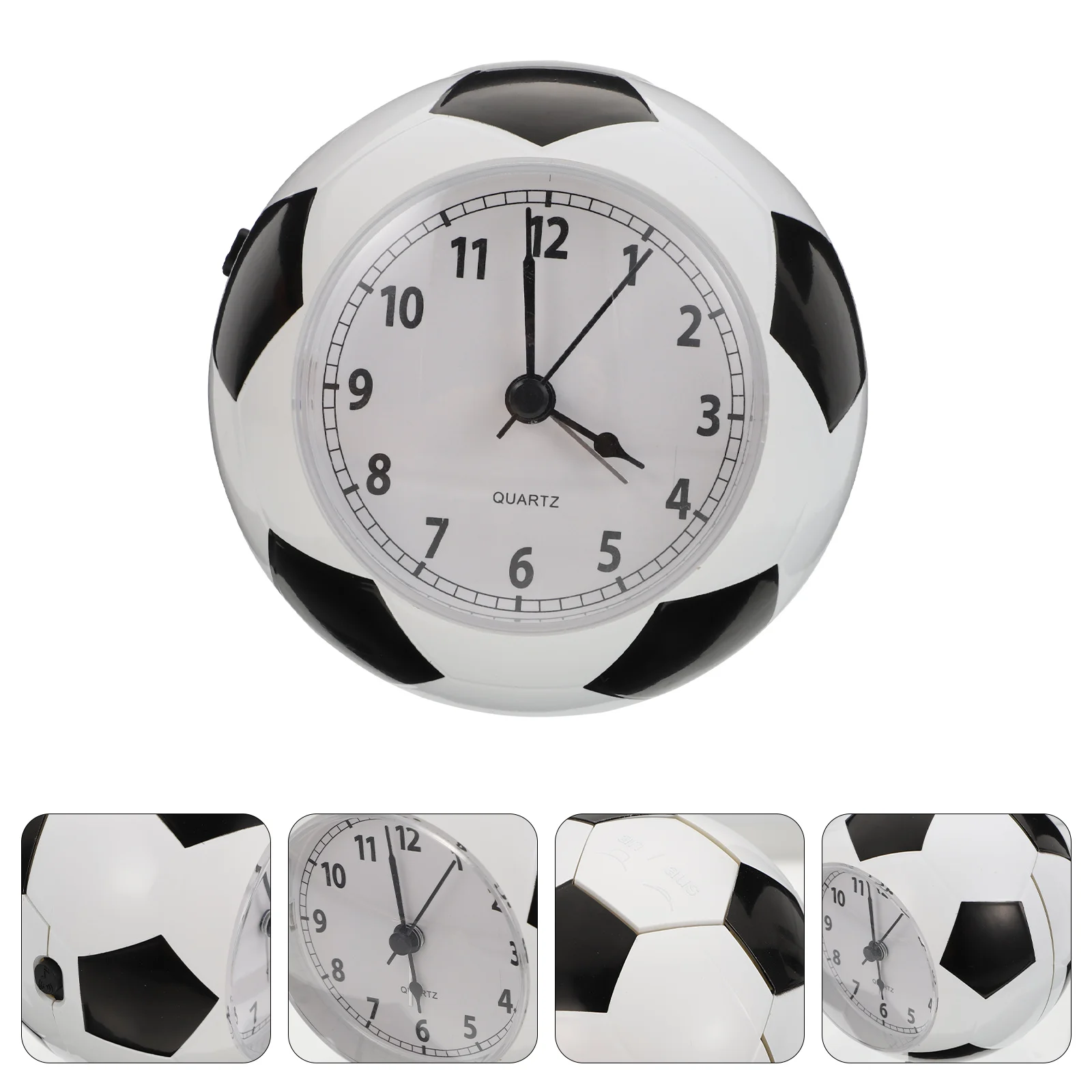 1pc forma de futebol mudo mesa alarme anel sino desktop padrão futebol relógio para casa estudantes presentes decoração