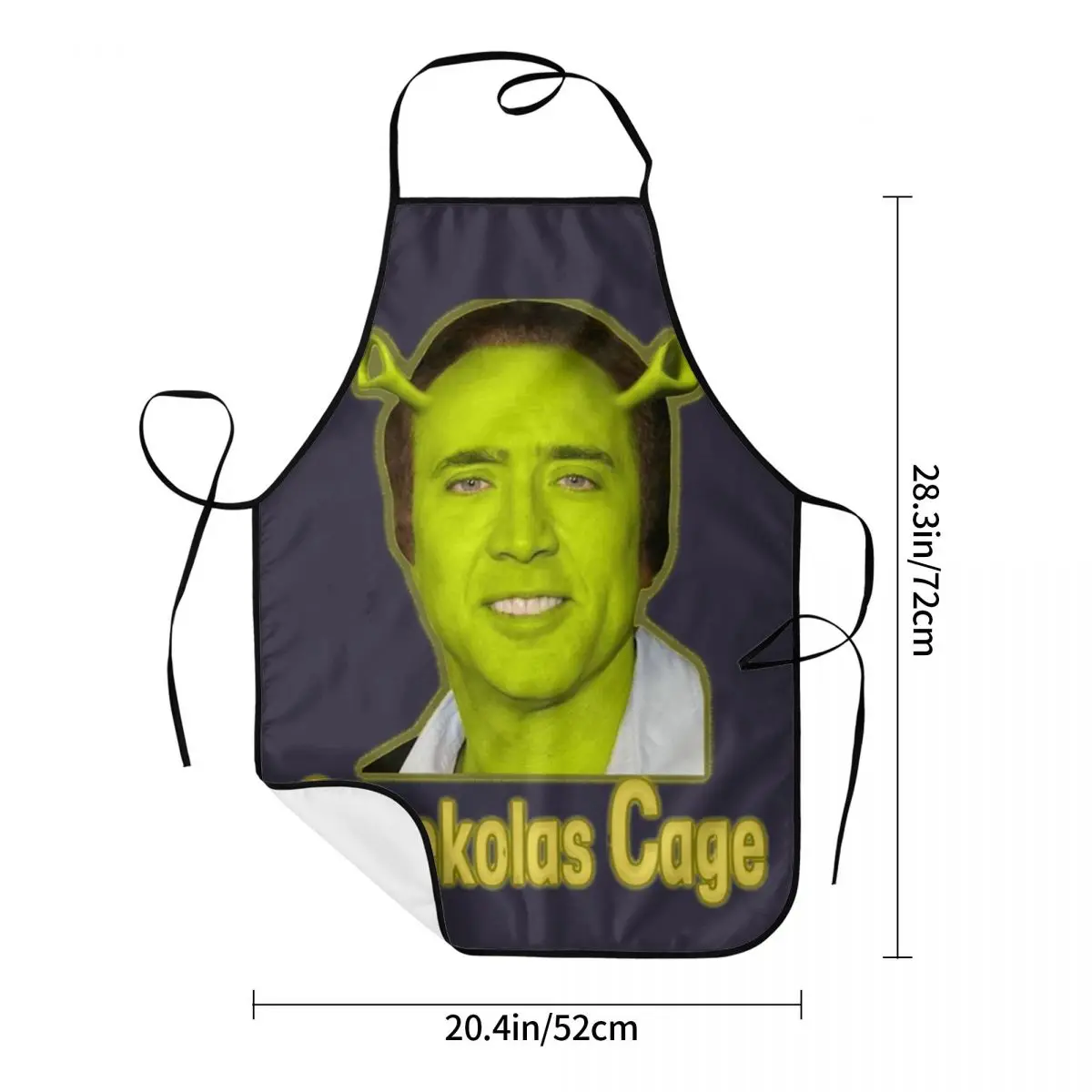 Shrek Nicolas Cage - Face Aprons Chef Cooking Baking Tablier Sleeveless Bib Kitchen Cleaning Pinafore for Women Men Painting