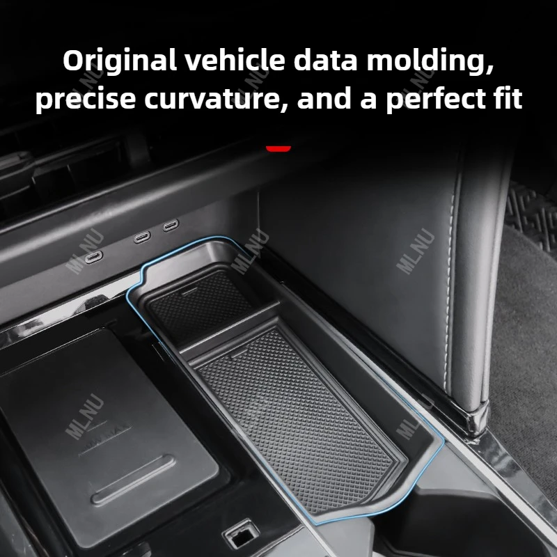 صندوق تخزين مسند الذراع لوحدة التحكم المركزية لملحقات تويوتا كامري XV80 2026/2025 مادة ABS مقسمة شبكة ممتصة للصدمات 2024