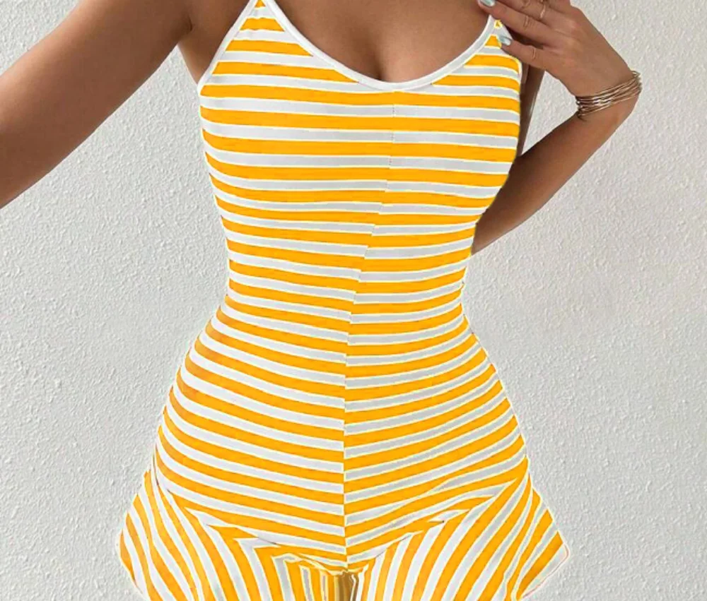 بذلة أنيقة وكاجوال بقصة ضيقة بحافة كشكشة فرنسية للنساء