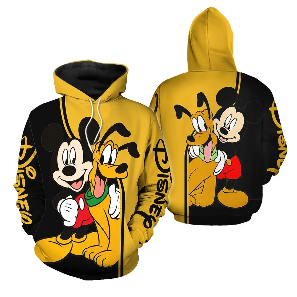 2024 Disney Mickey Mouse 3D Hoodie Herren Damen Casual Sports Pullover 3D Hoodie Mode übergroße Sweatshirt