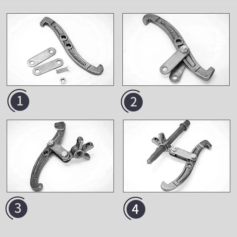 3 Inch 75mm Thickening Bearing Puller Tool Kit for Pulley Gear Bearing Flywheel Removal with 3 Reversible Jaws, Heavy Duty Motor