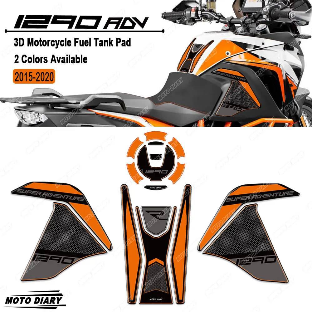 Voor Ktm 1290 Super Adv 1290 Super Avontuur R S 2015-2020 3d Brandstoftank Pad Sticker Motorfiets Tankbeschermer Stickers Waterdicht