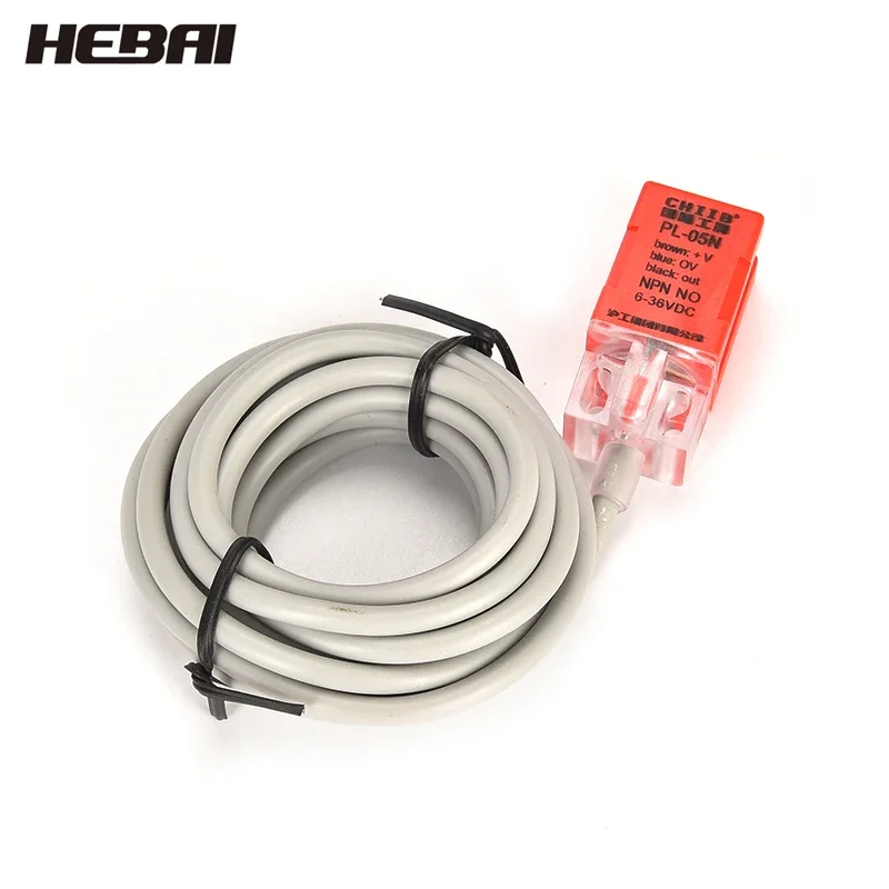 

HEBAI Square inductive proximity sensor switches pl05n 5mm DC 3 wire NPN normal open sensors 12v switch 24v