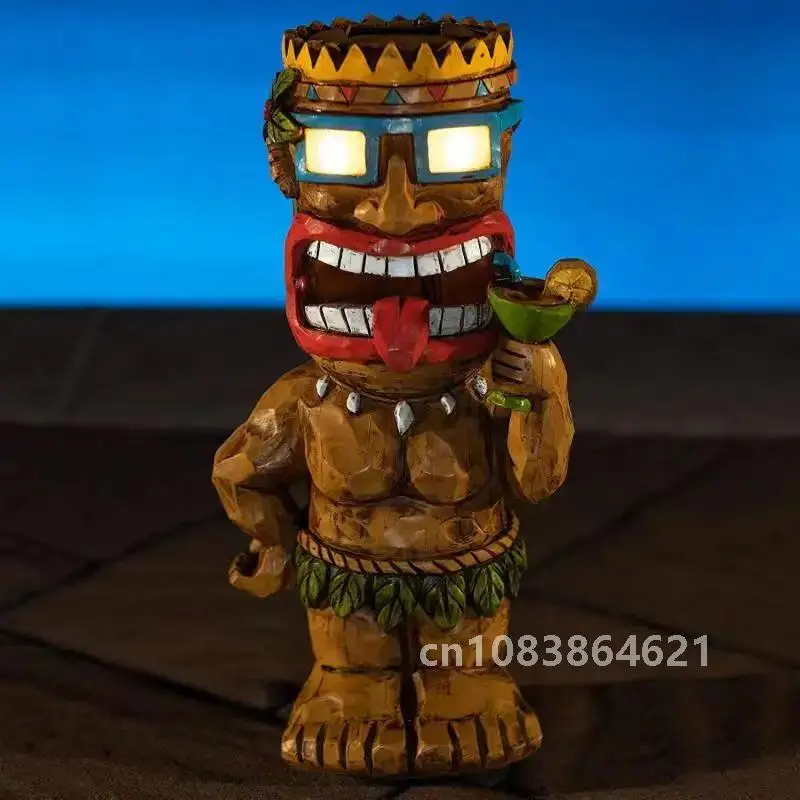 

Maya Series Decorations, Tiki Hawaii Maya Tribe Totem Garden Lawn Lights, Solar Lighting, Garden Solar Decorations,