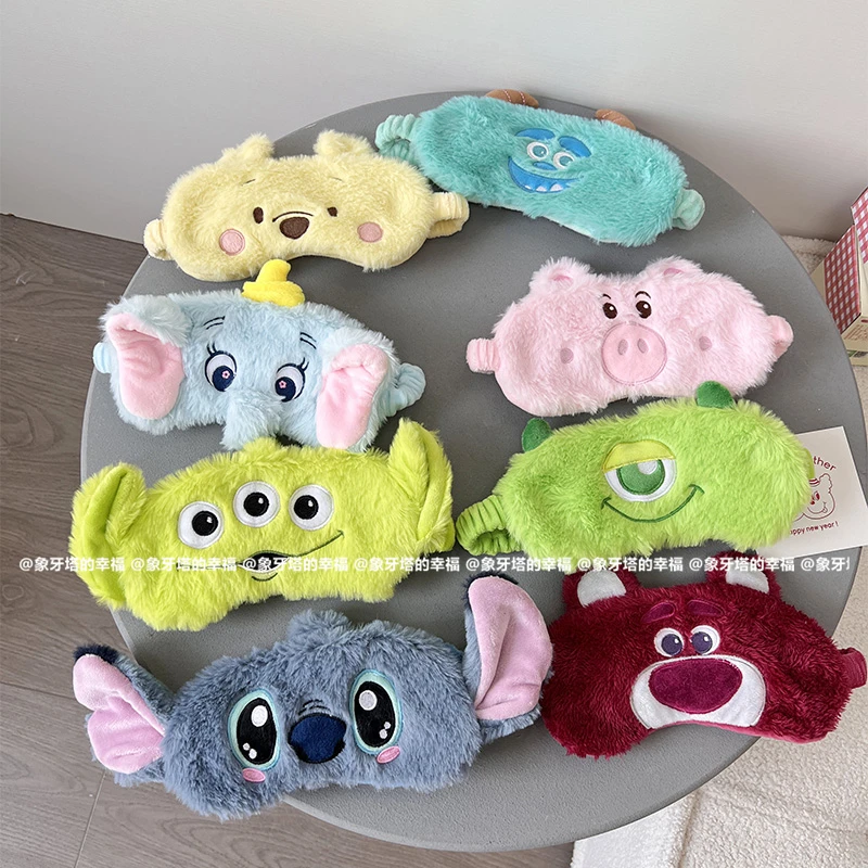 Disney Puchatek Śpiąca przepaska na oko Stitch Dumbo Sullivan Pluszowa przepaska na oko Dziewczyna Alien Lotso Cieniująca maska na oczy Podróżna przepaska na oko