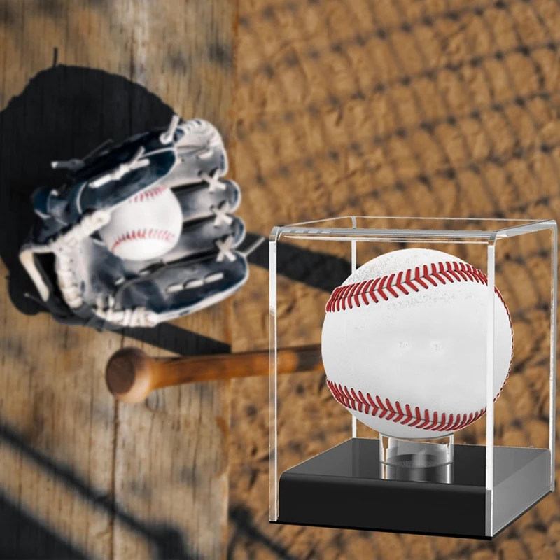 Baseball Display Case,Acrylic UV Protected Acrylic Baseball Display Square For Autographed Baseball,Memorabilia Baseball Durable