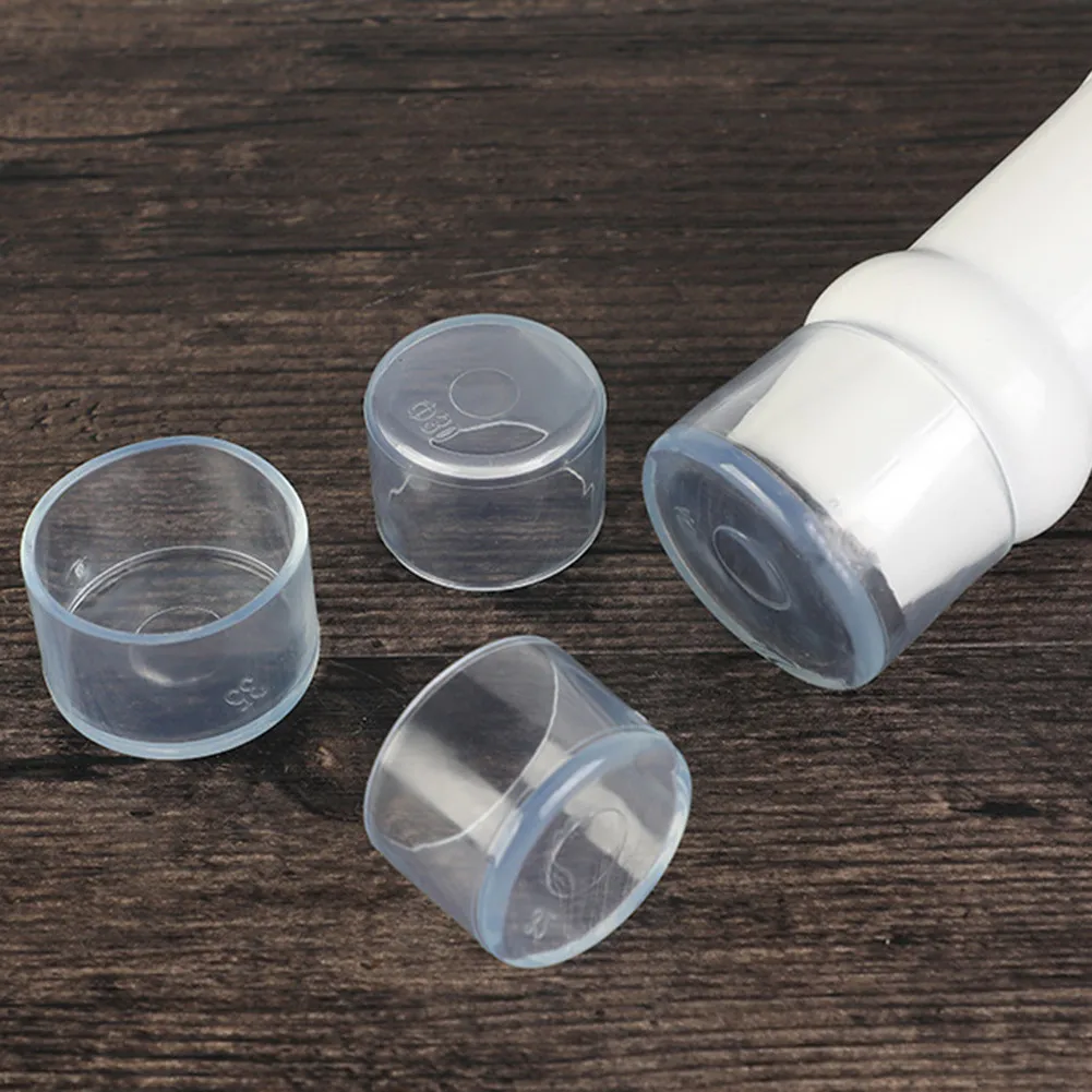 Protecteur de pied de pied de meuble, 16 pièces, PVC blanc Transparent 16mm/19mm/25mm, capuchon résistant à l'usure, réduction du bruit, protection du sol