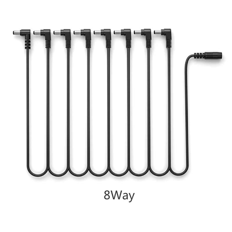 3/4/5/6/8 Way Guitar Pedal Power Supply Cable Power Supply Adapter Splitter Cord Guitar Effect Pedal Right Plug R66E