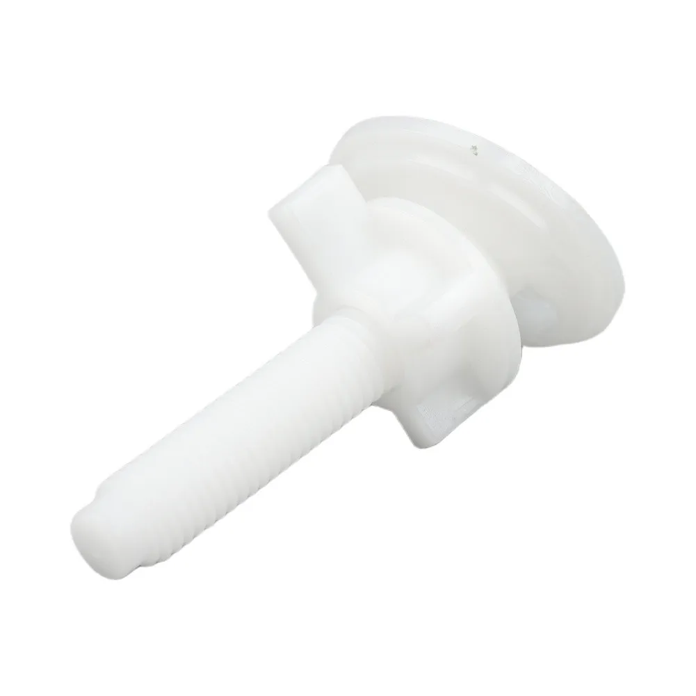White Polyoxymethylene Plastic Toilet Seat Lock Bolt With 28mm 32mm Gasket For Lower Mount Lid Fixing Screw Replacement Parts