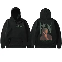 Popular Singer R&B Frank Hip Hop Oversized Hoodie Male Ocean Fashion Vintage Sweatshirt Men Blond Music Graphic Pullover Hoodies