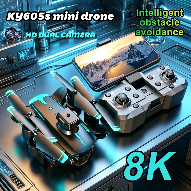 

KY605S Drone 8k Profesional 4K HD Camera Optical flow Foldable 5G Aerial Photography Drone Obstacle Avoidance Quadcopter Gift