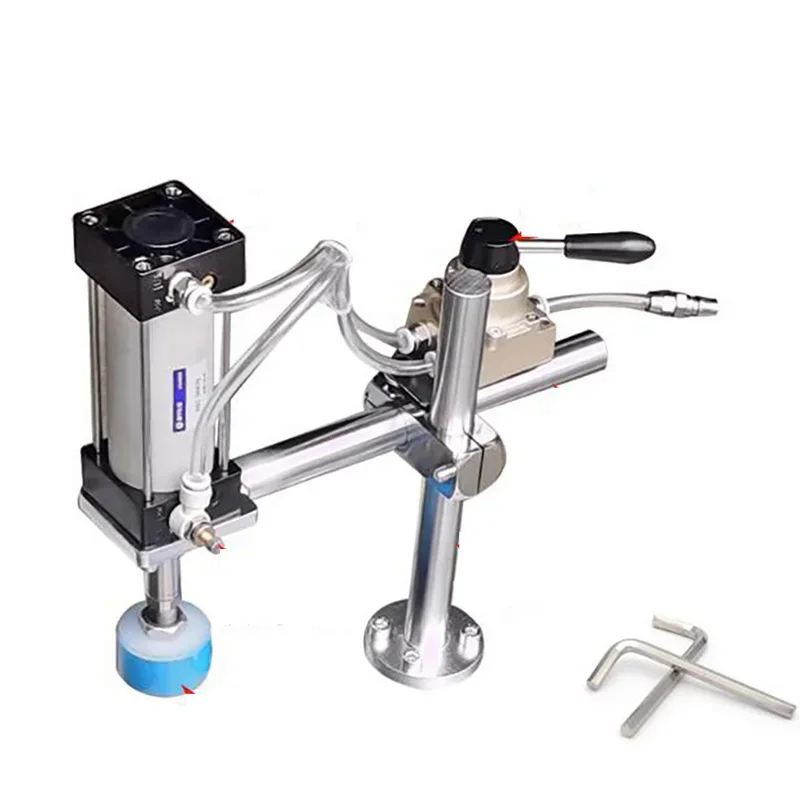 Woodworking precision push bracket push table air milling press material fixed cylinder press material feeder