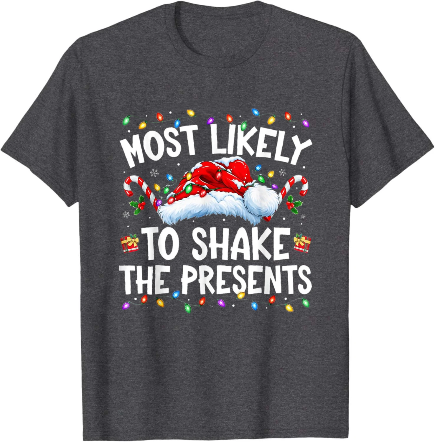 Most Likely To Shake The Presents Matching Family Christmas Cotton T Shirt Men Women Unisex Holiday Gift for Him Her