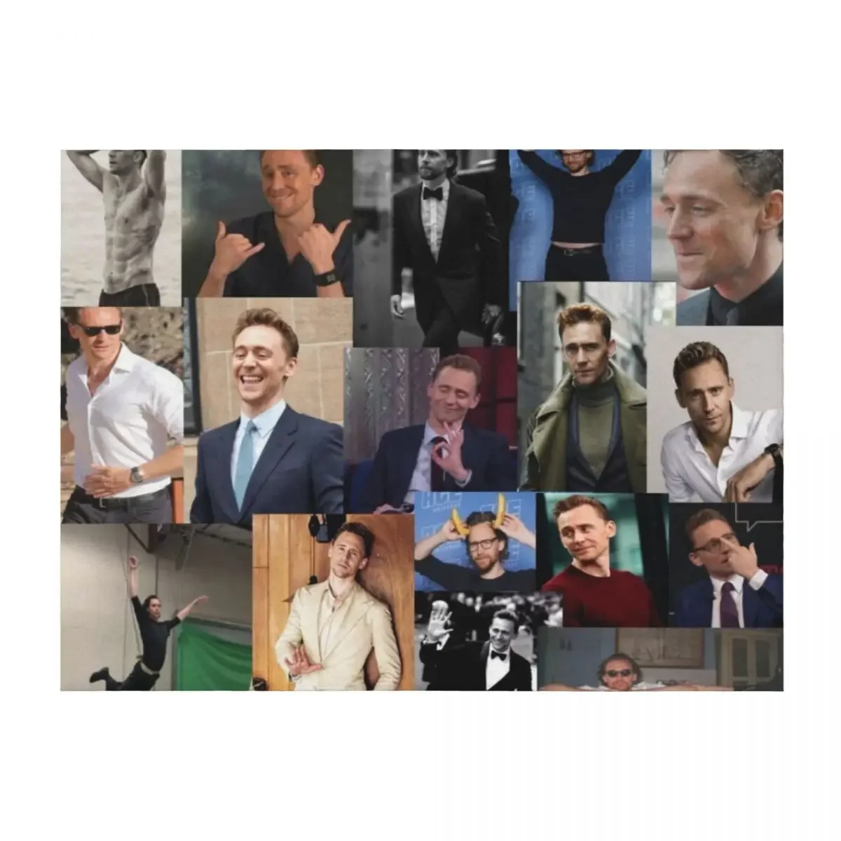 

Tom Hiddleston collage Throw Blanket Baby Blankets For Baby Hair Nap Blankets