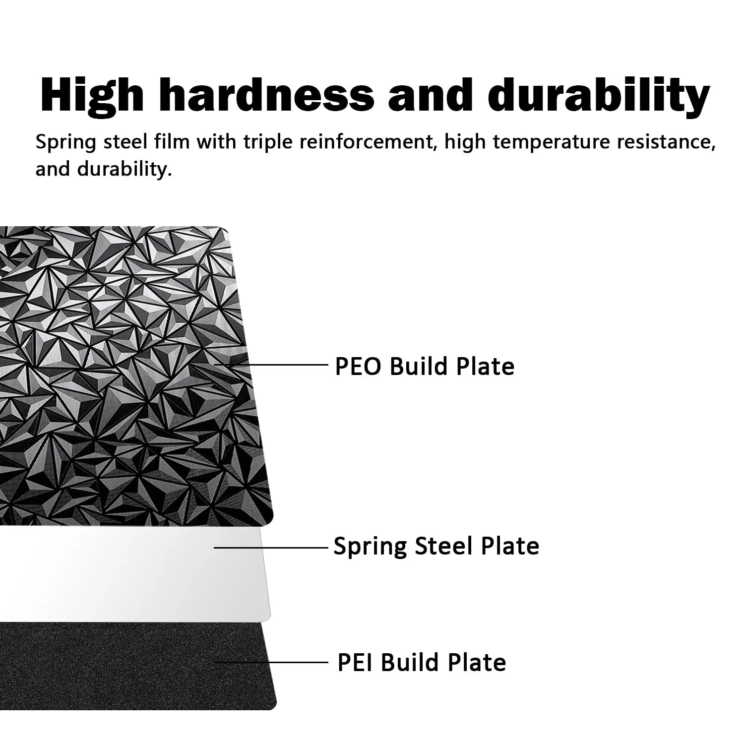 黒テクスチャ PEI + 滑らかな PEO 120 × 110 ミリメートルティナ 2S ビルドプレート両面印刷スプリング鋼板磁気ヒートベッド