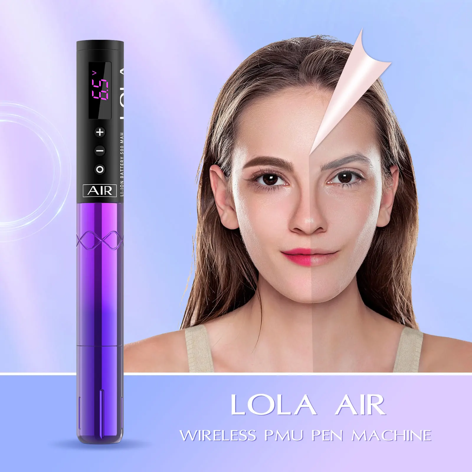 

LOLA AIR Wireless Battery PMU Pen Machine 3 Batteries for Micro Pigment Eyebrows Eyeliner Lips Microblading Hair Scalp