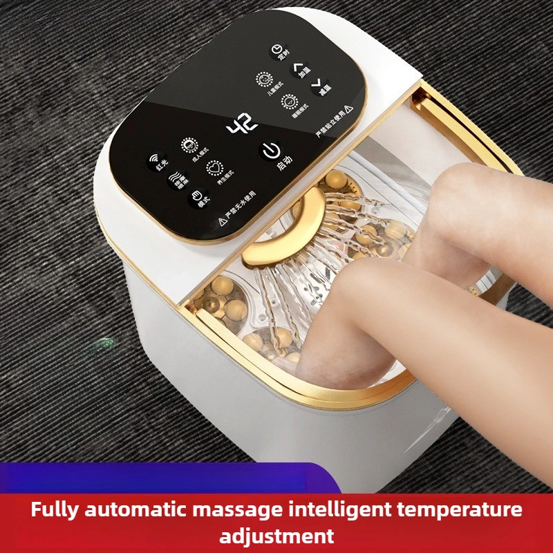 Nuevo Jacuzzi de remojo de pies inteligente, bañera de remojo de pies para masaje doméstico con calefacción totalmente automática, calentamiento rápido PTC, pantalla Digital de 4 modos