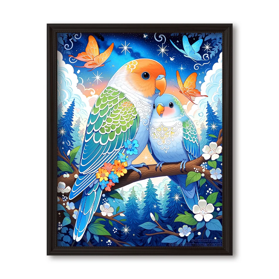 GATYZTORY Pictures By Numbers Painting Love bird Valentine's Day Gift Kill Time Adults Crafts Paint Animal Art Handicraft Kits