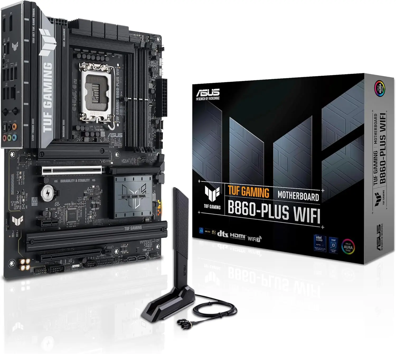 Gaming B860-PLUS WiFi ATX Motherboard, Intel Core Ultra Ready, AI PC, DDR5, PCIe 5.0, M.2 Slots