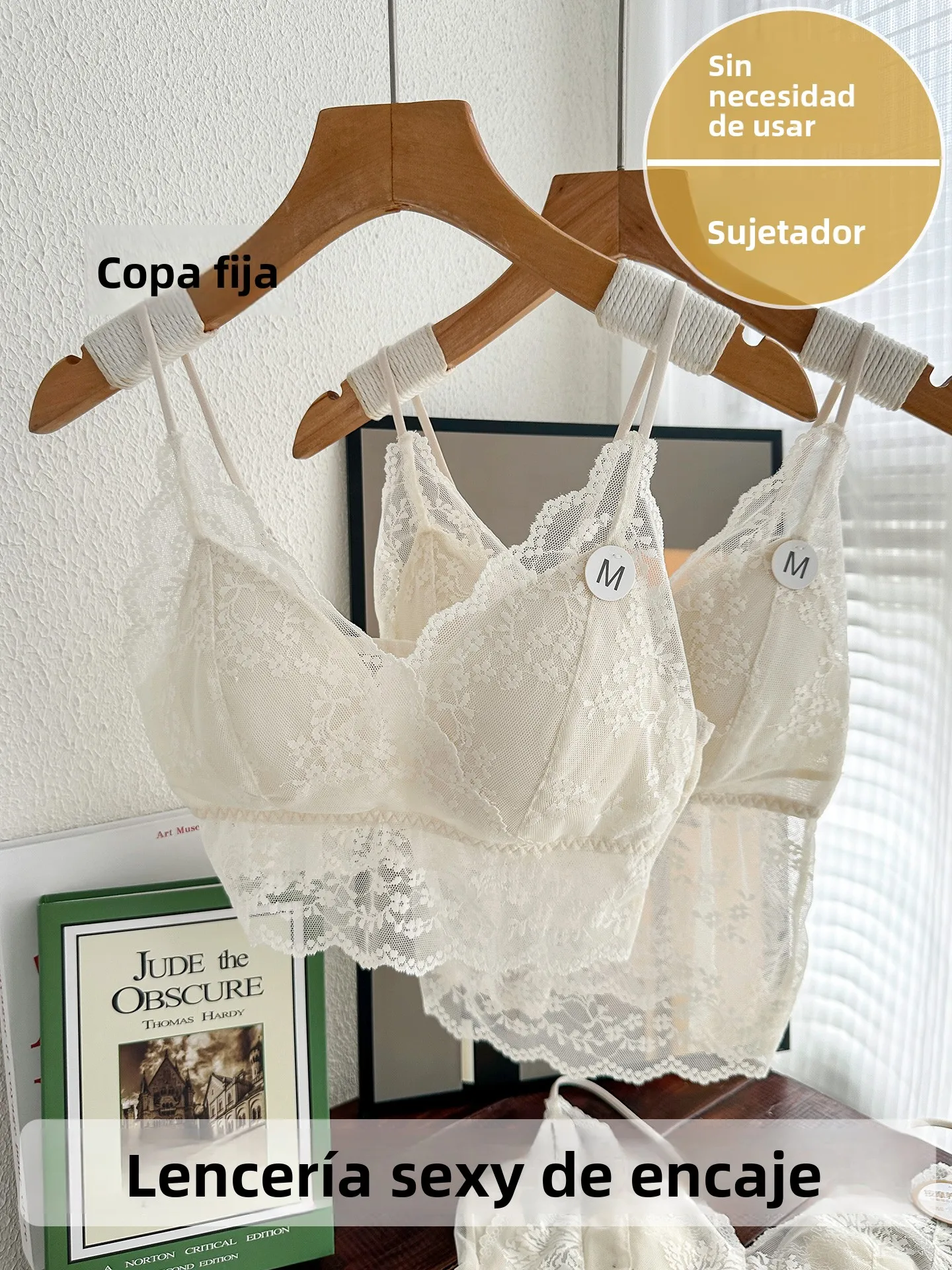 Sujetador de encaje fino sexy, lencería Pure Desire, nuevo modelo 2025 de la marca  Baoli, top de tubo sin espalda con bor...