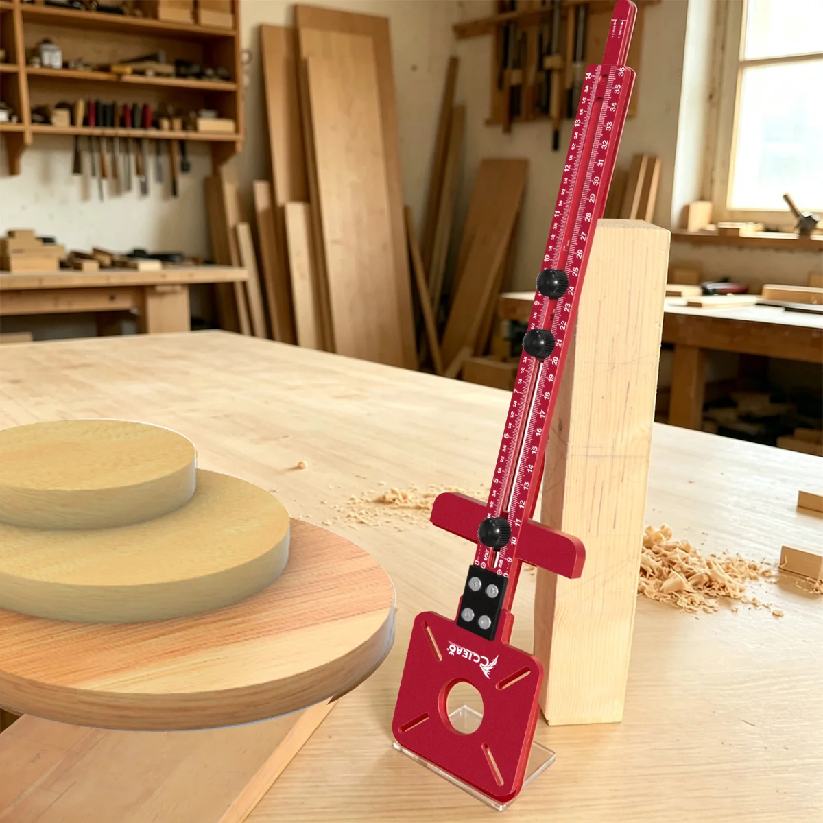 3-in-1-Holzbearbeitungs-Fräsvorrichtung, ausziehbare Führung für Rillen, verstellbarer Schneidhalter für Fräser, Holzbearbeitungswerkzeug – Detail 6