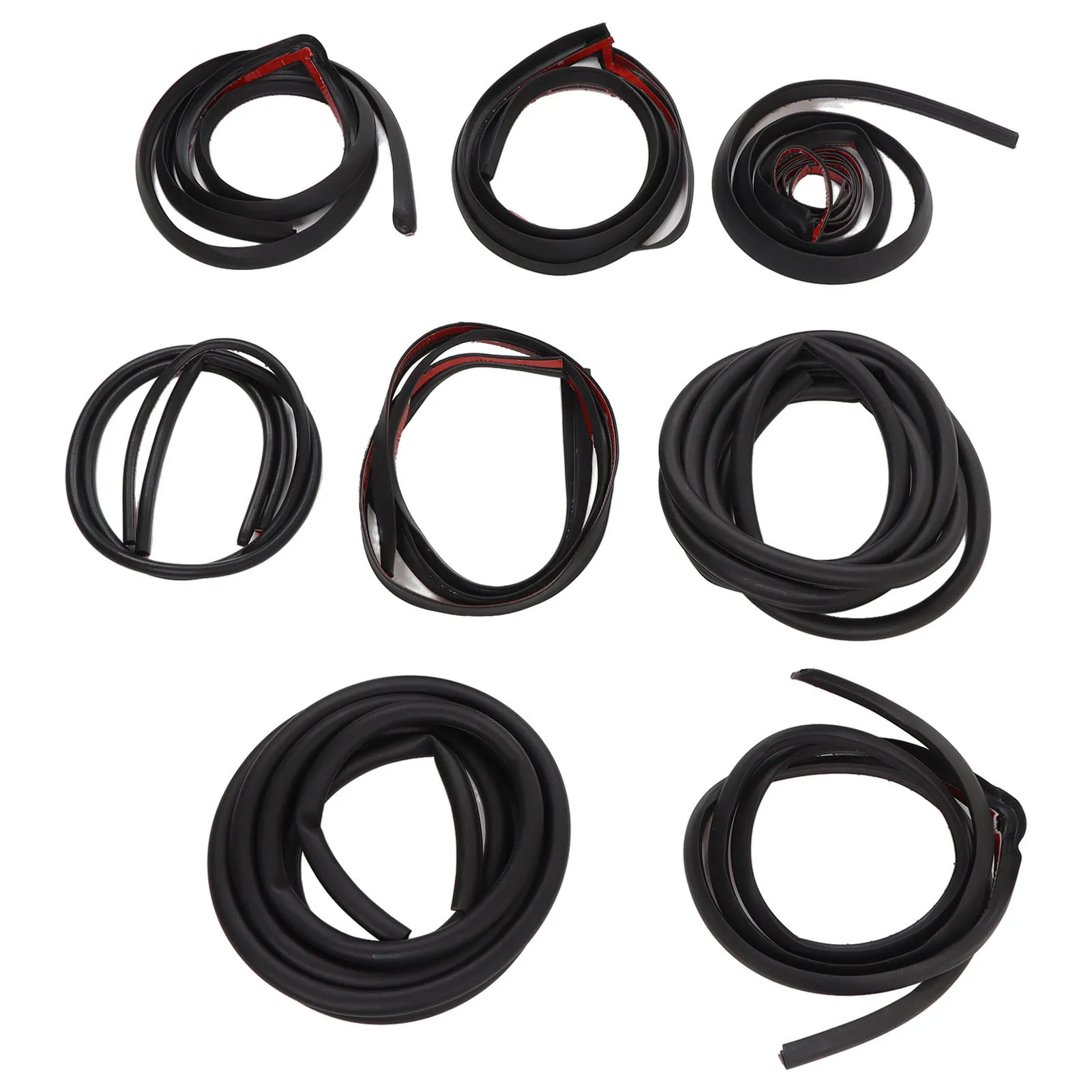 8 Pcs Car Seal Strip Kit Rubber Noise Reduction Soundproof Full Body Sealing Strip Stickers for Tesla Model Y 2020-2023