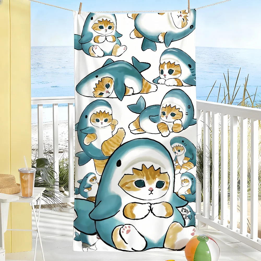 Cute Cartoon M-Mofusand-S Fashion Towel Soft Pool Gift For Travel Gym Shower Camping Quick Dry Sports Large Beach Towels