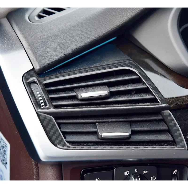 Carbon Faser Air Outlet Klimaanlage Vent Dekorative Abdeckung Trim Streifen Aufkleber Für BMW X5 X6 F15 F16 Auto Innen Zubehör