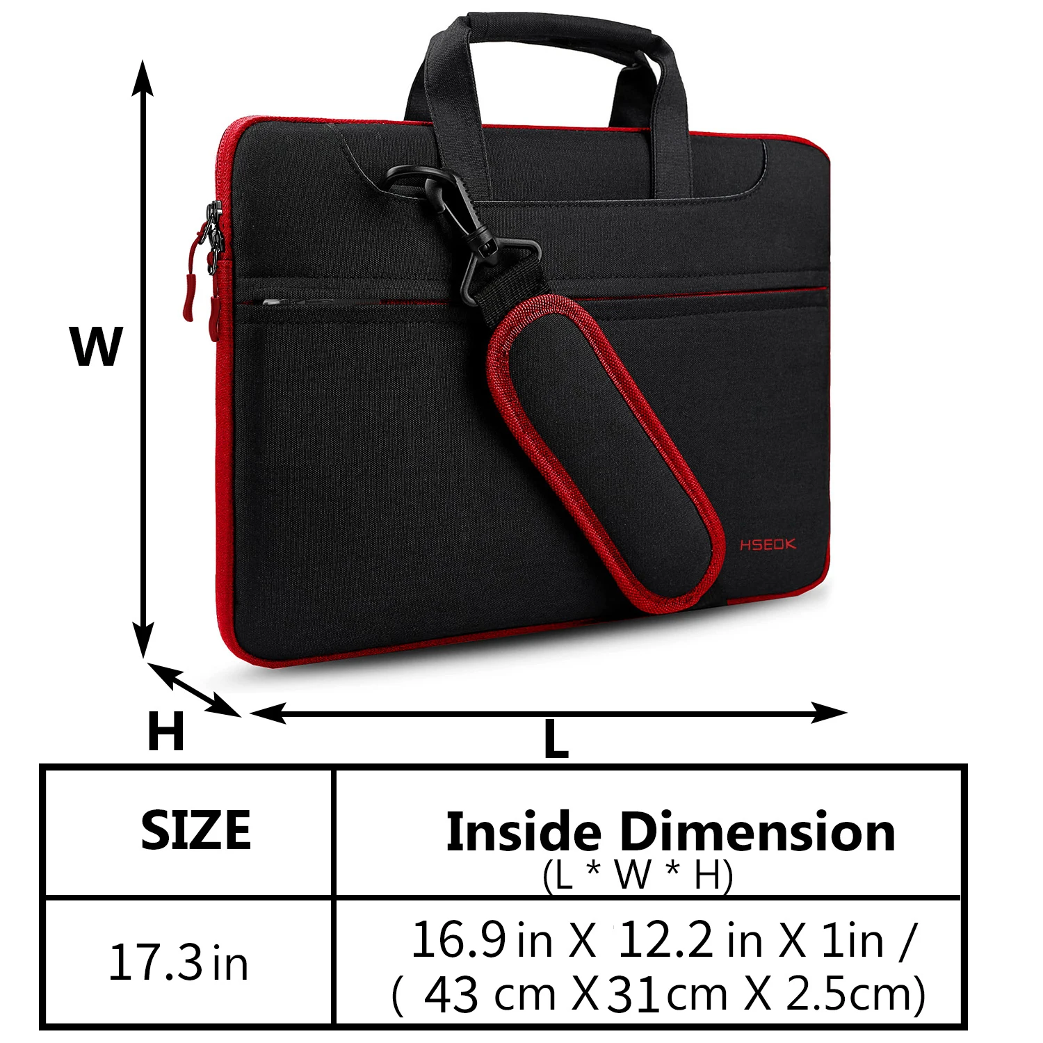 17.3” Laptop Bag for HP Envy, Dell XPS, Lenovo ThinkPad & More - Stylish Messenger Briefcase with Shoulder Strap for Men & Women