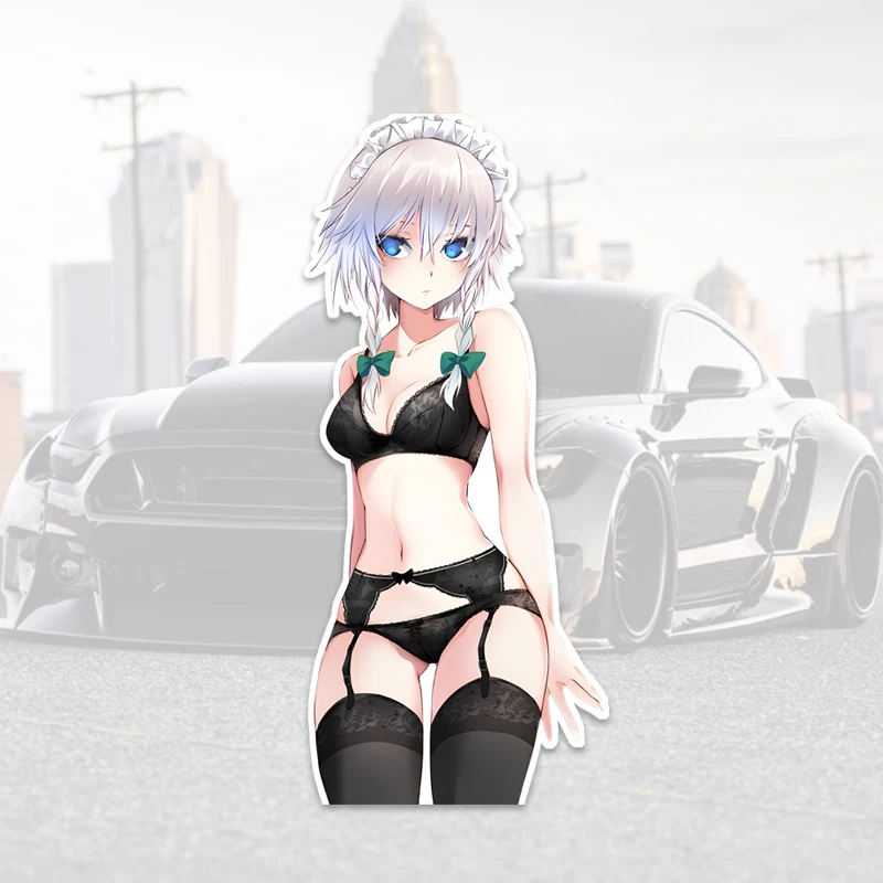 

DM46# Lovely Anime Girl Cartoon Vinyl Stickers - Waterproof & Creative Decals for Cars, Laptops, and More