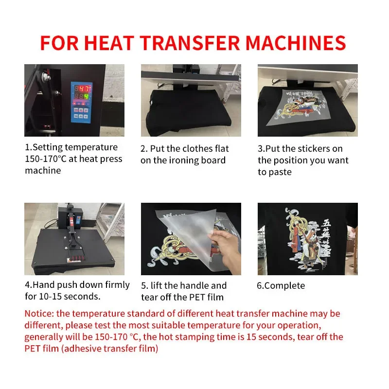 DIY Custom Vinyl heat Transfer Stickers Suitable For Clothing Bags Other Products DTF Stickers Custom Logo Photo Customization