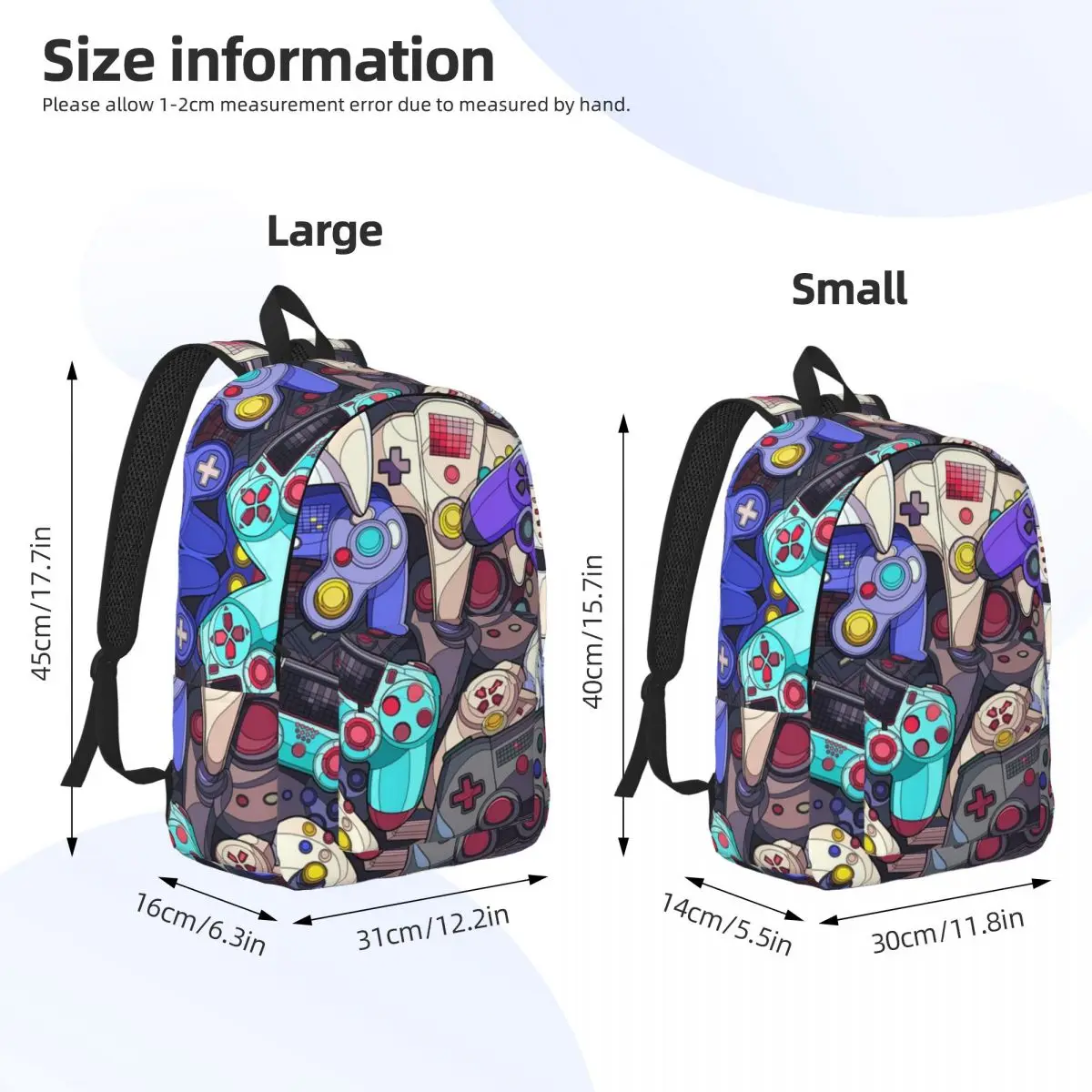 Gamer Collection Backpack Student BookBag Children School Bag Computer Shoulder Bags for Boys Girls
