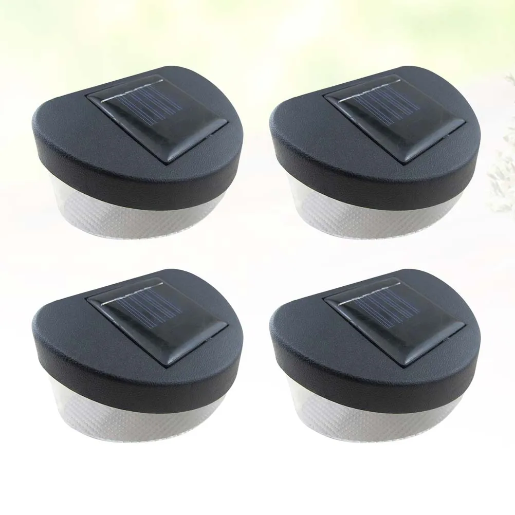 

4pcs Solar Fence Light LED Wall Lamp Outdoor Garden Motion Sensor Energy Saving ABS Porch Garage Pathway Lighting