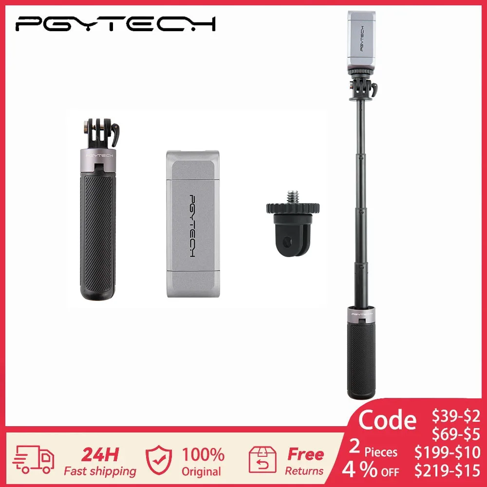 PGYTECH DSLR Phone Vlog tripod Extendable Phone Extension Pole Tripod For Sony A6400 A6300