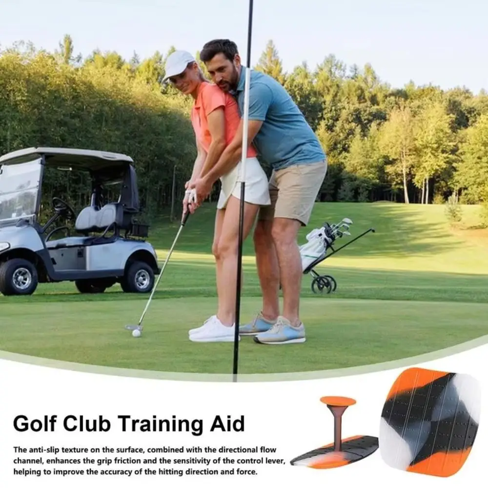 

Enhanced Ball Control Golf Club Grip Trainer Swing Grip Pad Correct Posture Golf Club Hand Grip Non-Slip T-Shape
