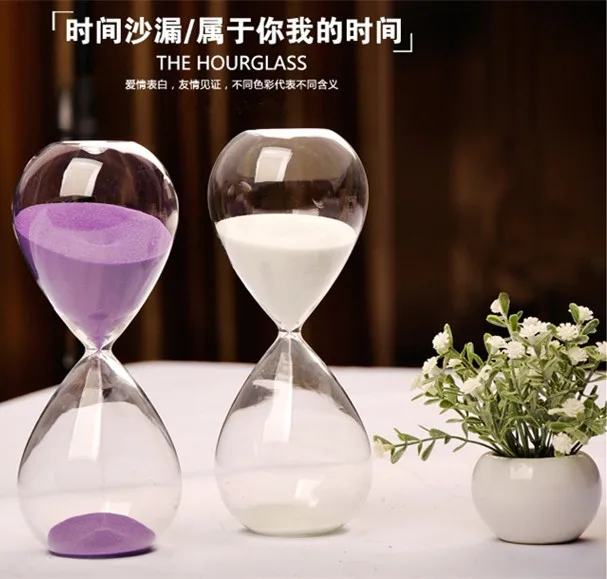 Glass Hourglass Sand Timer Clock Fashion Home Decor Birthday 5/15/30 Minute Love Valentine's Day Gift Ampulheta Reloj De Arena